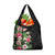 Hawaii Tropical Flowers Grocery Bag Polynesian Tattoo Black