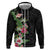 Hawaii Tropical Flowers Hoodie Polynesian Tattoo Black