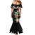 Hawaii Tropical Flowers Mermaid Dress Polynesian Tattoo Black