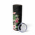 Hawaii Tropical Flowers Skinny Tumbler Polynesian Tattoo Black