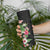 Hawaii Tropical Flowers Skinny Tumbler Polynesian Tattoo Black