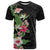 Hawaii Tropical Flowers T Shirt Polynesian Tattoo Black