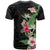 Hawaii Tropical Flowers T Shirt Polynesian Tattoo Black