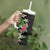 Hawaii Tropical Flowers Tumbler With Handle Polynesian Tattoo Black