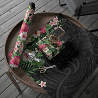 Hawaii Tropical Flowers Wrapping Paper Polynesian Tattoo Black LT05 - Polynesian Pride