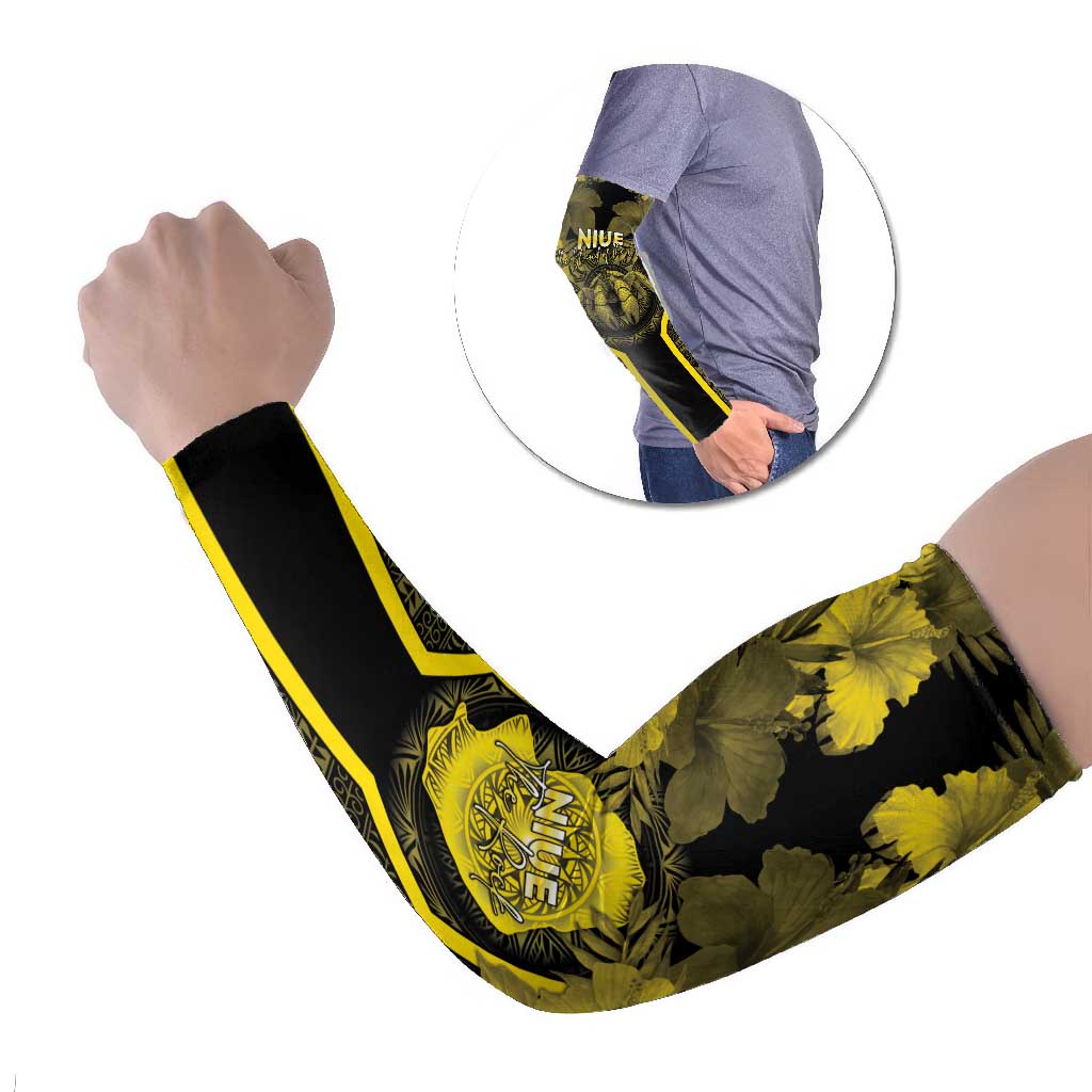 Niue The Rock Arm Sleeves The Island Of The Uga LT05 Set of 2 Black - Polynesian Pride