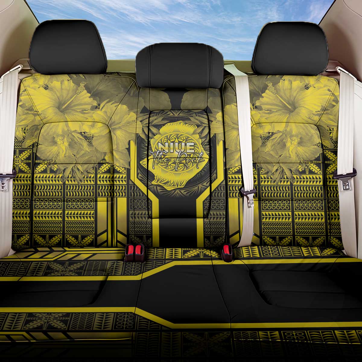 Niue The Rock Back Car Seat Cover The Island Of The Uga LT05 One Size Black - Polynesian Pride