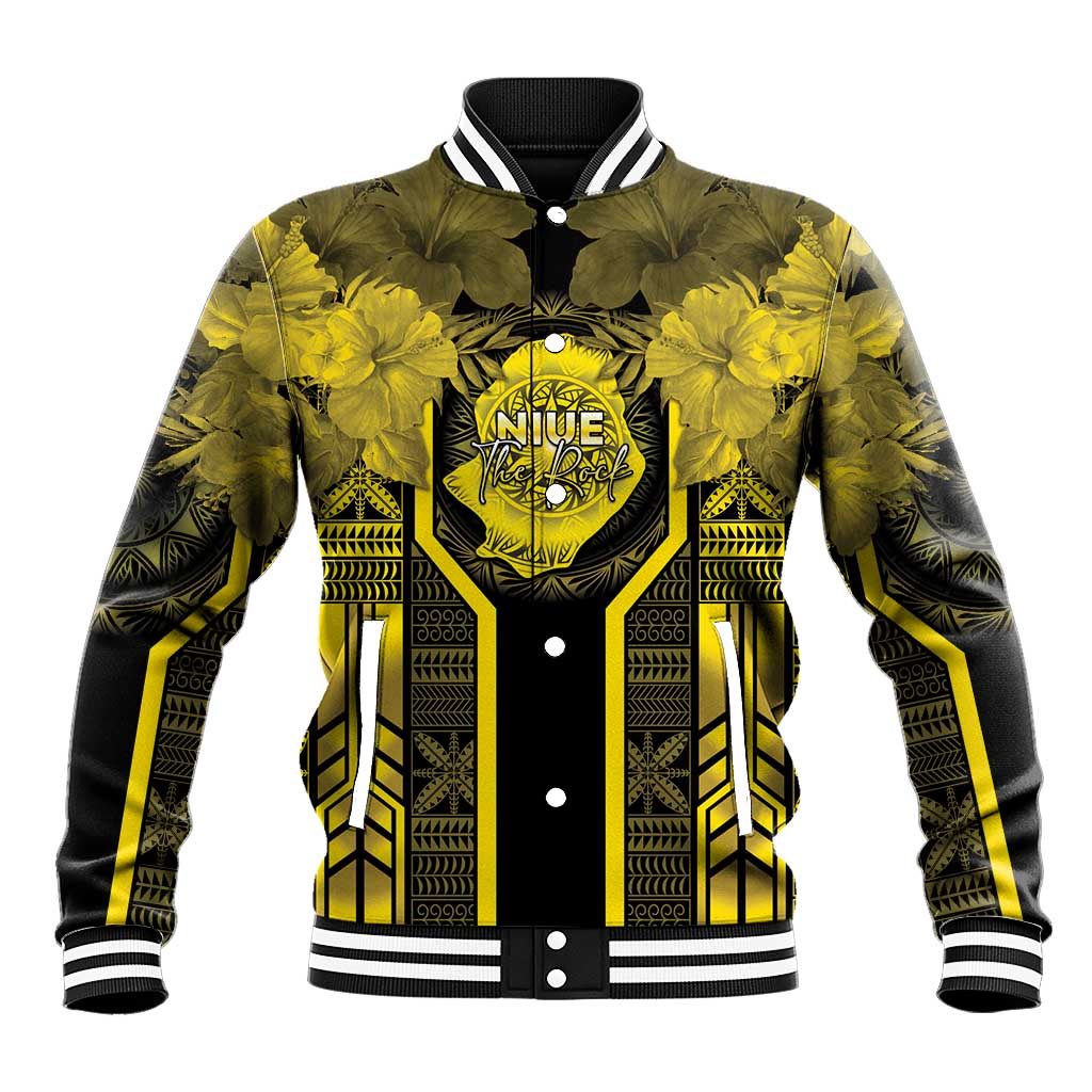 Niue The Rock Baseball Jacket The Island Of The Uga LT05 Unisex Black - Polynesian Pride