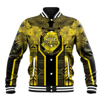 Niue The Rock Baseball Jacket The Island Of The Uga LT05 Unisex Black - Polynesian Pride