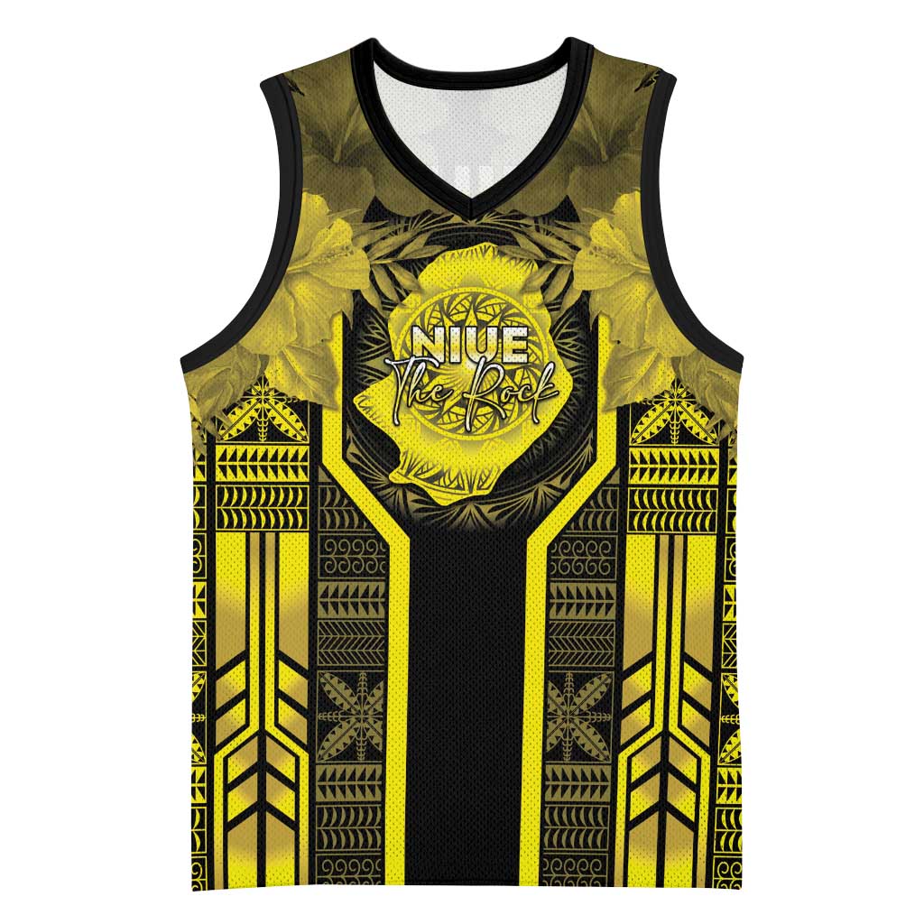 Niue The Rock Basketball Jersey The Island Of The Uga LT05 Unisex Black - Polynesian Pride