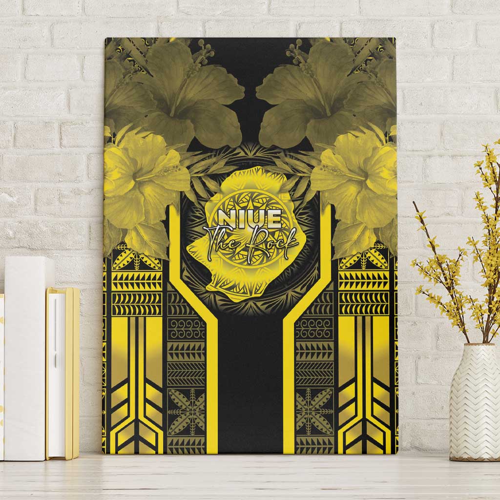Niue The Rock Canvas Wall Art The Island Of The Uga LT05 Without Frame Black - Polynesian Pride