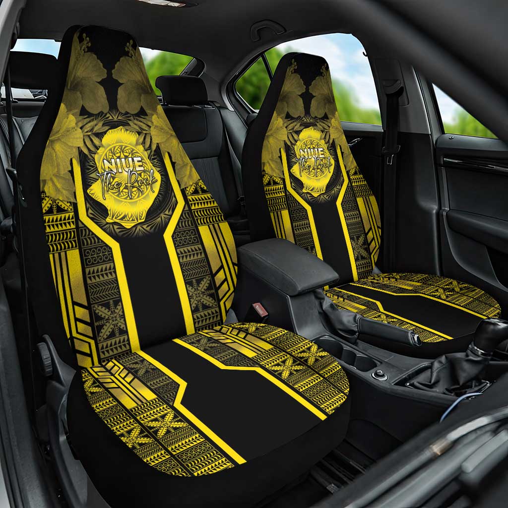 Niue The Rock Car Seat Cover The Island Of The Uga LT05 One Size Black - Polynesian Pride