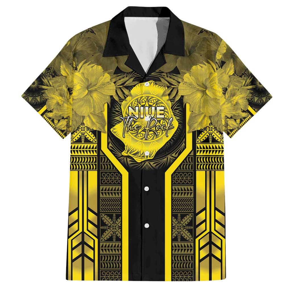 Niue The Rock Hawaiian Shirt The Island Of The Uga LT05 Black - Polynesian Pride