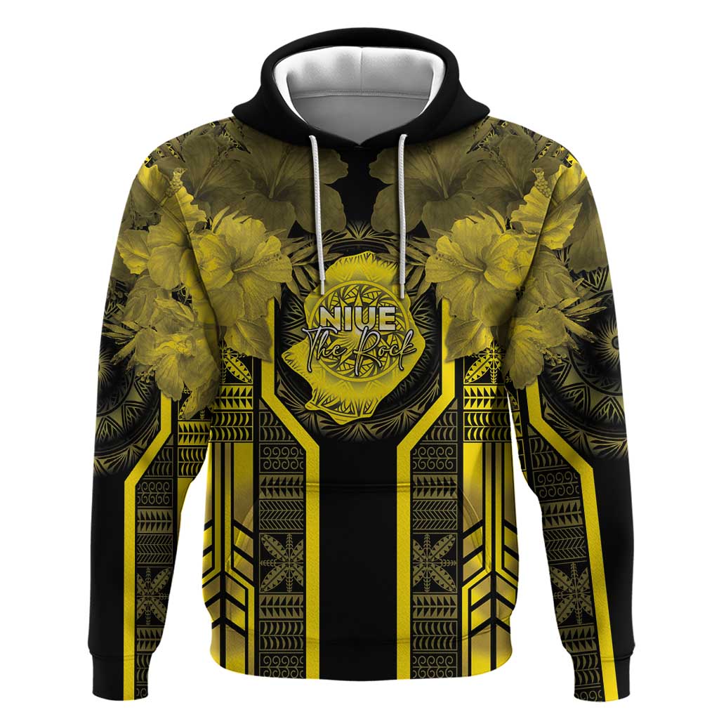 Niue The Rock Hoodie The Island Of The Uga LT05 Pullover Hoodie Black - Polynesian Pride