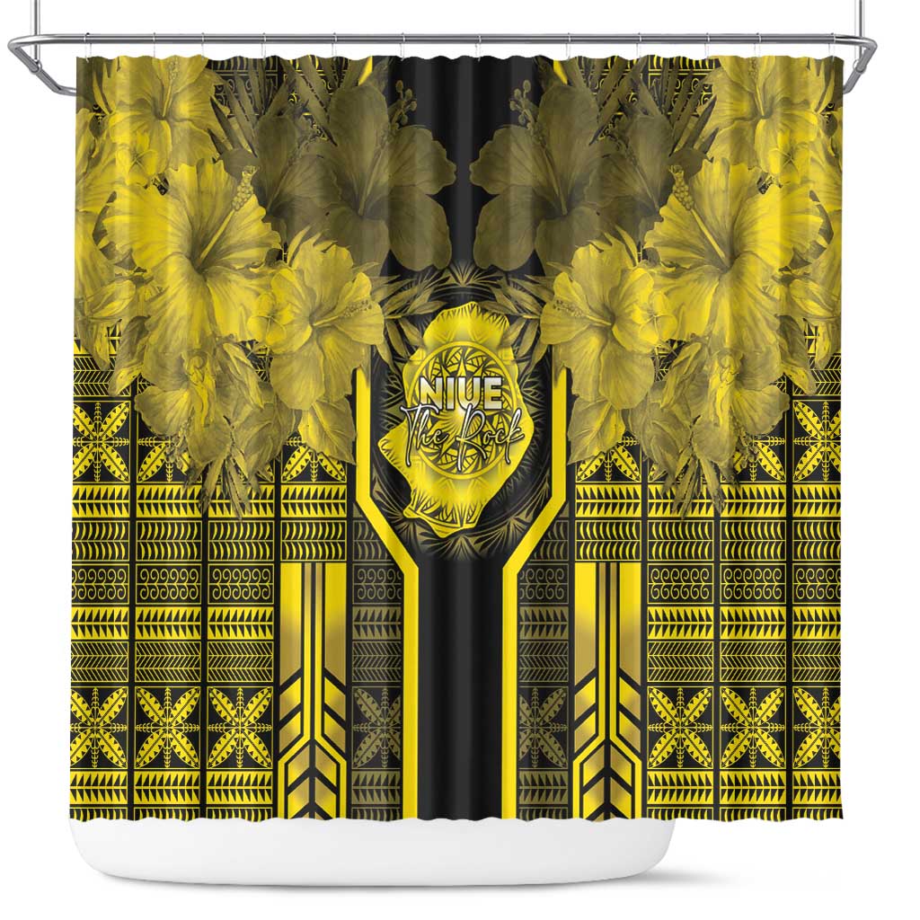 Niue The Rock Shower Curtain The Island Of The Uga LT05 Black - Polynesian Pride