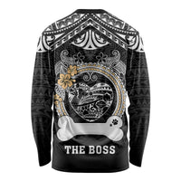 Personalized Shiba Inu Dog Long Sleeve Shirt With Polynesian Heart Name Tags LT05 - Polynesian Pride