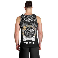 Personalized Shiba Inu Dog Men Tank Top With Polynesian Heart Name Tags LT05 - Polynesian Pride