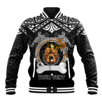 Personalized Pitbull Dog Baseball Jacket With Polynesian Heart Name Tags LT05 Unisex Black - Polynesian Pride