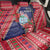 Guam Christmas Back Car Seat Cover Felis Nabidat Guaman Seal With Poinsettia