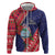 Guam Christmas Hoodie Felis Nabidat Guaman Seal With Poinsettia