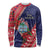 Guam Christmas Long Sleeve Shirt Felis Nabidat Guaman Seal With Poinsettia