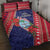 Guam Christmas Quilt Bed Set Felis Nabidat Guaman Seal With Poinsettia