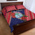 Guam Christmas Quilt Bed Set Felis Nabidat Guaman Seal With Poinsettia