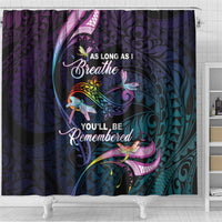 Polynesia Memorial Shower Curtain Always Remembered Dragonfly Polynesian Style LT05 - Polynesian Pride
