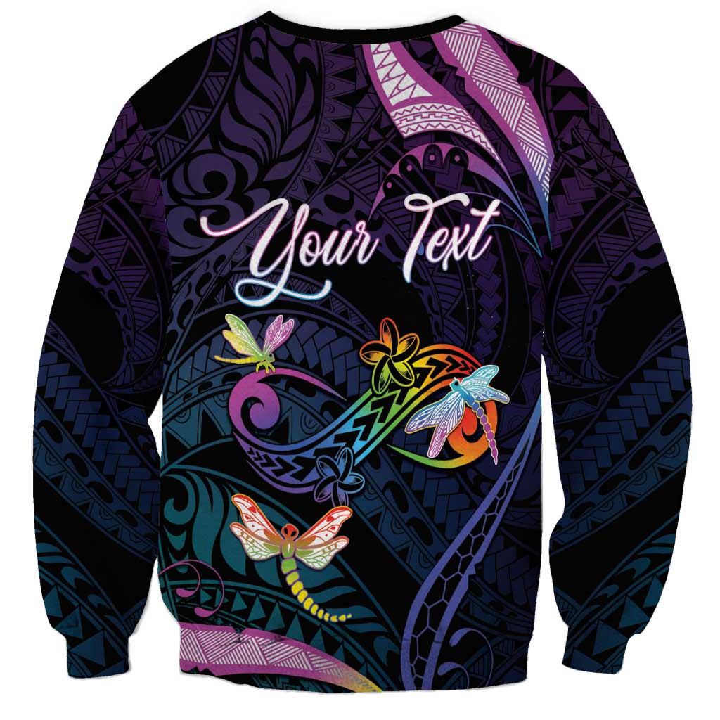 Personalised Polynesia Memorial Sweatshirt Always Remembered Dragonfly Polynesian Style LT05 - Polynesian Pride