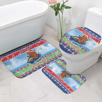 New Zealand Christmas Bathroom Set Funny Jet Ride Kiwi Xmas LT05 - Polynesian Pride