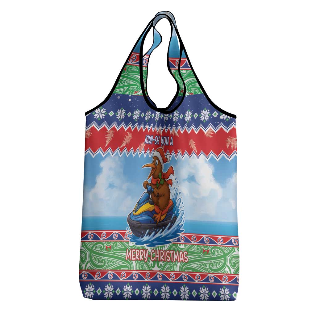 New Zealand Christmas Grocery Bag Funny Jet Ride Kiwi Xmas LT05 - Polynesian Pride