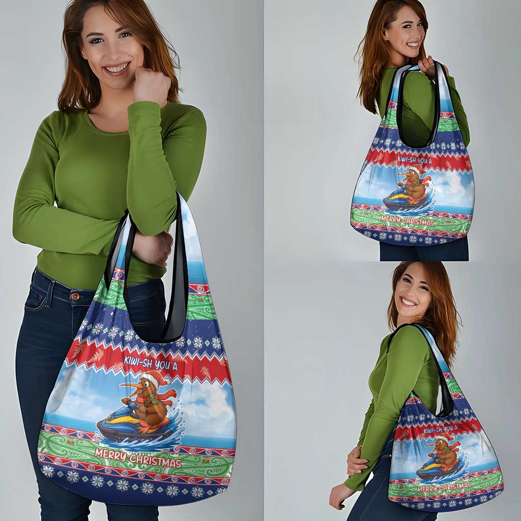 New Zealand Christmas Grocery Bag Funny Jet Ride Kiwi Xmas LT05 - Polynesian Pride