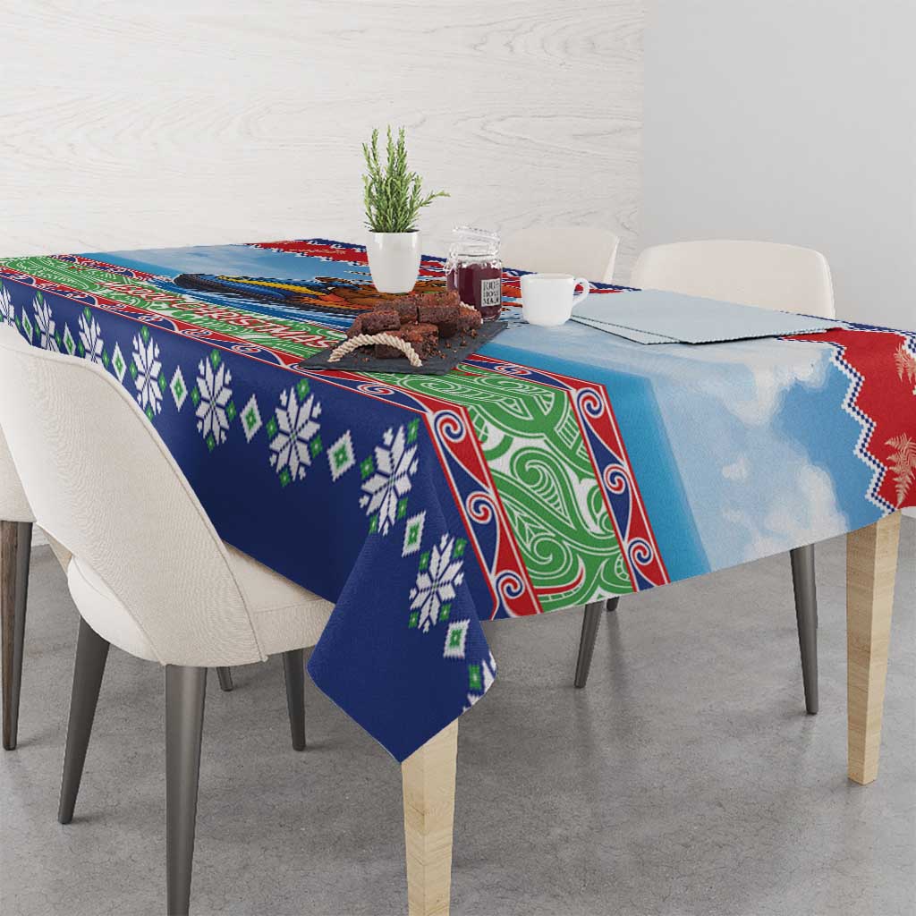 New Zealand Christmas Tablecloth Funny Jet Ride Kiwi Xmas LT05 - Polynesian Pride