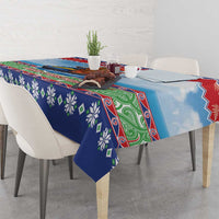 New Zealand Christmas Tablecloth Funny Jet Ride Kiwi Xmas LT05 - Polynesian Pride