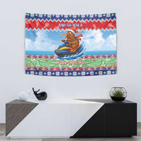 New Zealand Christmas Tapestry Funny Jet Ride Kiwi Xmas LT05 - Polynesian Pride