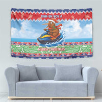 New Zealand Christmas Tapestry Funny Jet Ride Kiwi Xmas LT05 - Polynesian Pride