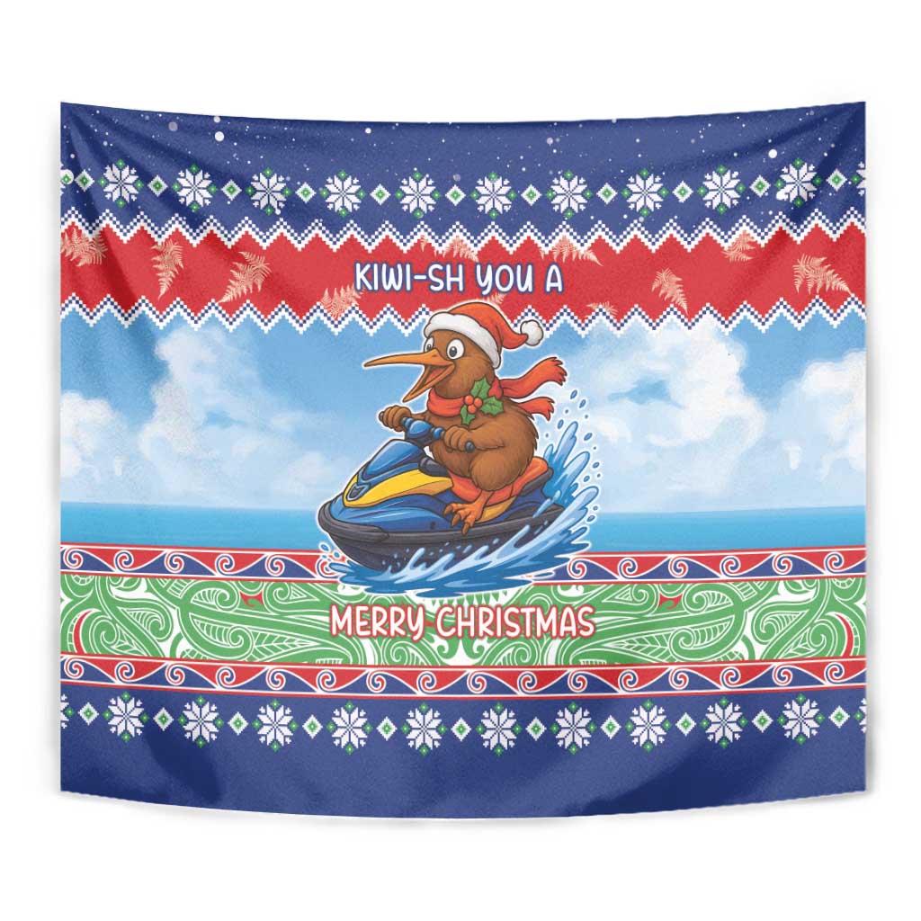 New Zealand Christmas Tapestry Funny Jet Ride Kiwi Xmas LT05 - Polynesian Pride