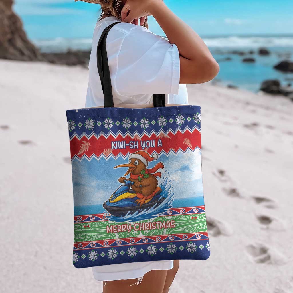 New Zealand Christmas Tote Bag Funny Jet Ride Kiwi Xmas LT05 - Polynesian Pride