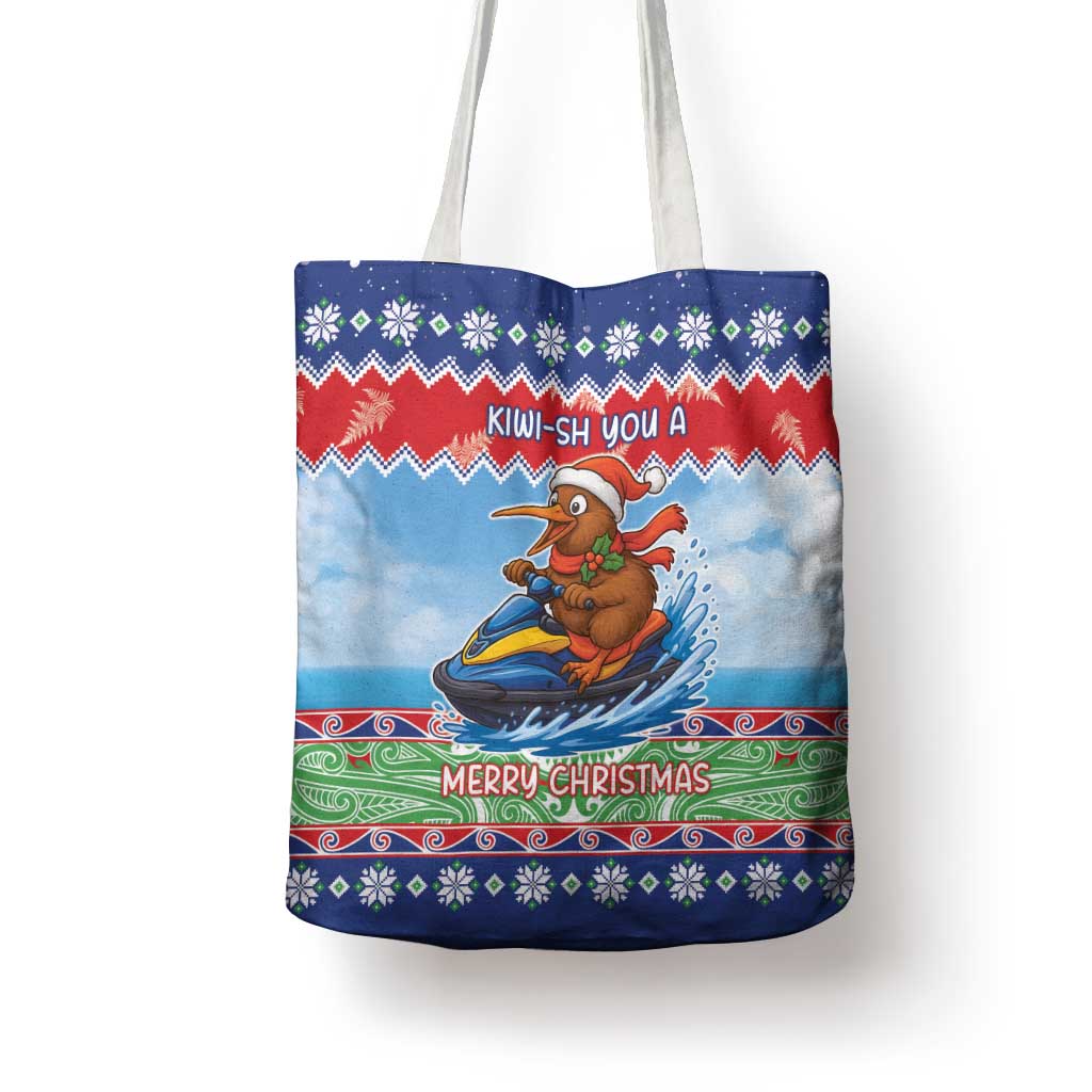 New Zealand Christmas Tote Bag Funny Jet Ride Kiwi Xmas LT05 - Polynesian Pride