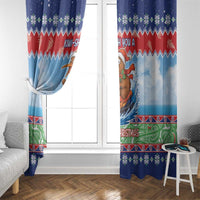 New Zealand Christmas Window Curtain Funny Jet Ride Kiwi Xmas LT05 - Polynesian Pride
