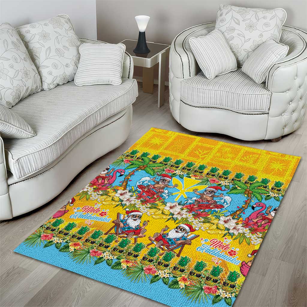 Hawaii Christmas Area Rug Mele Kalikimaka Tropical Vibes LT05 - Polynesian Pride