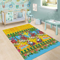 Hawaii Christmas Area Rug Mele Kalikimaka Tropical Vibes LT05 - Polynesian Pride