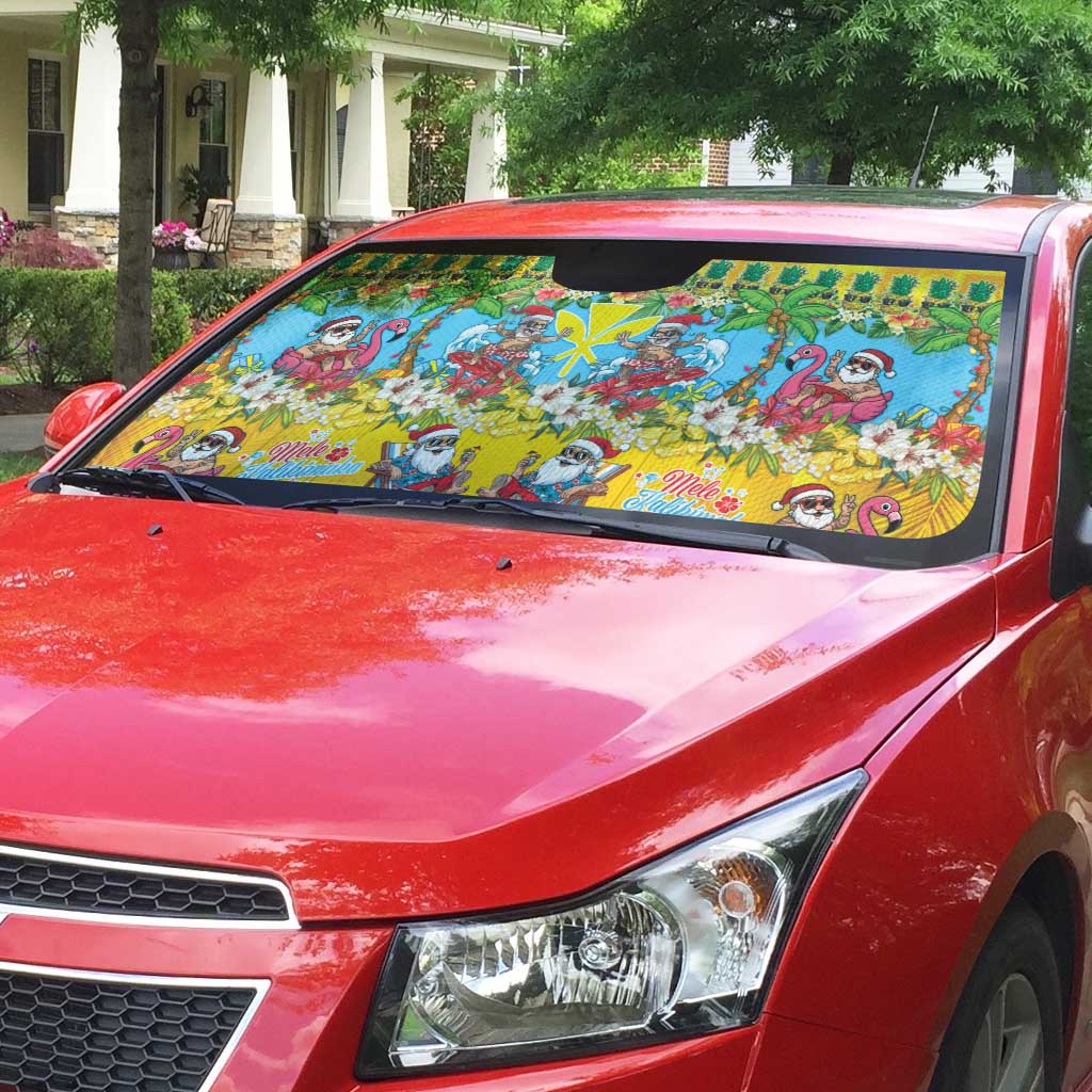 Hawaii Christmas Auto Sun Shade Mele Kalikimaka Tropical Vibes LT05 - Polynesian Pride