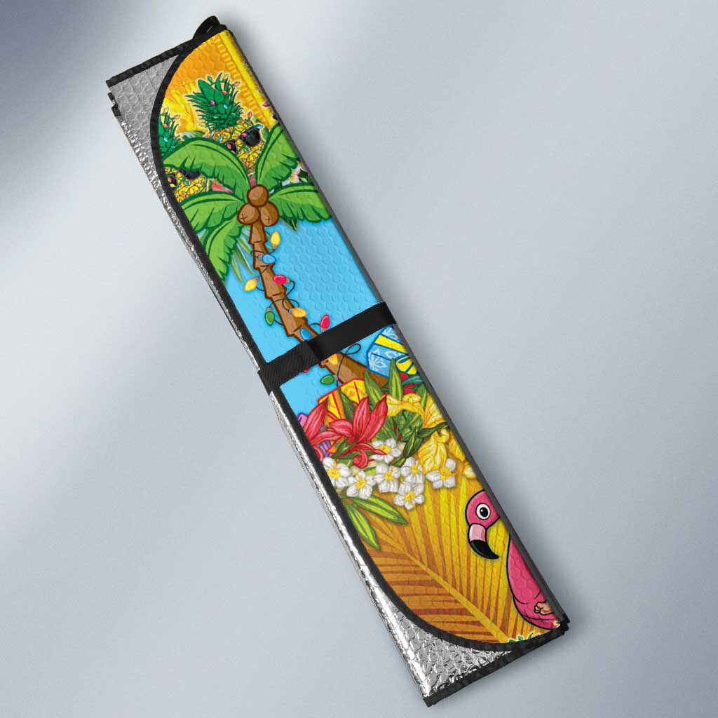 Hawaii Christmas Auto Sun Shade Mele Kalikimaka Tropical Vibes LT05 - Polynesian Pride
