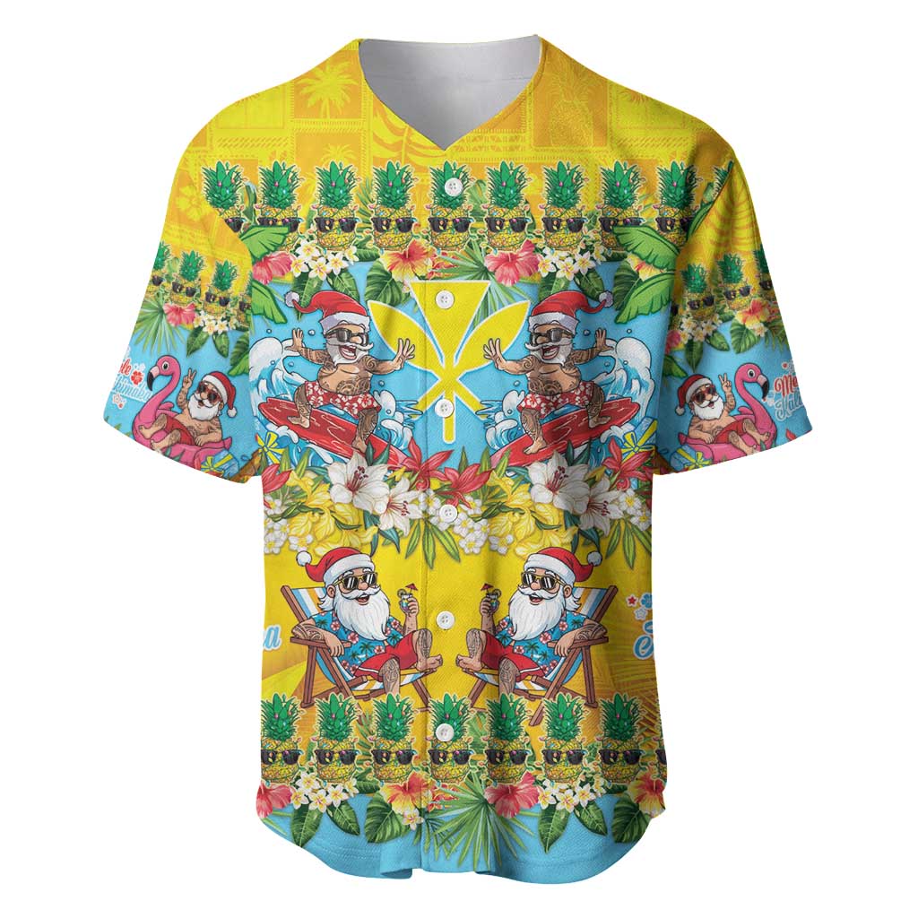 Hawaii Christmas Baseball Jersey Mele Kalikimaka Tropical Vibes LT05 Colorful - Polynesian Pride