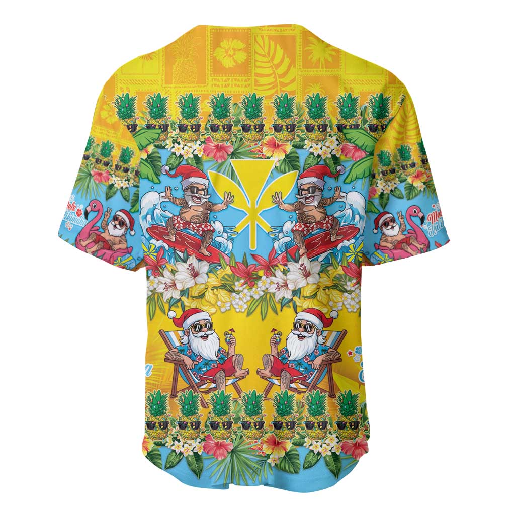 Hawaii Christmas Baseball Jersey Mele Kalikimaka Tropical Vibes LT05 - Polynesian Pride