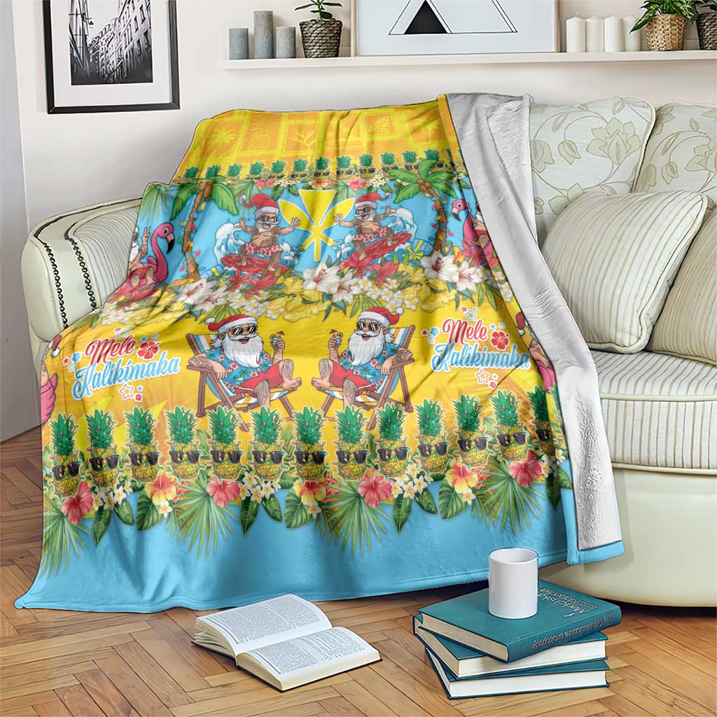 Hawaii Christmas Blanket Mele Kalikimaka Tropical Vibes LT05 Colorful - Polynesian Pride