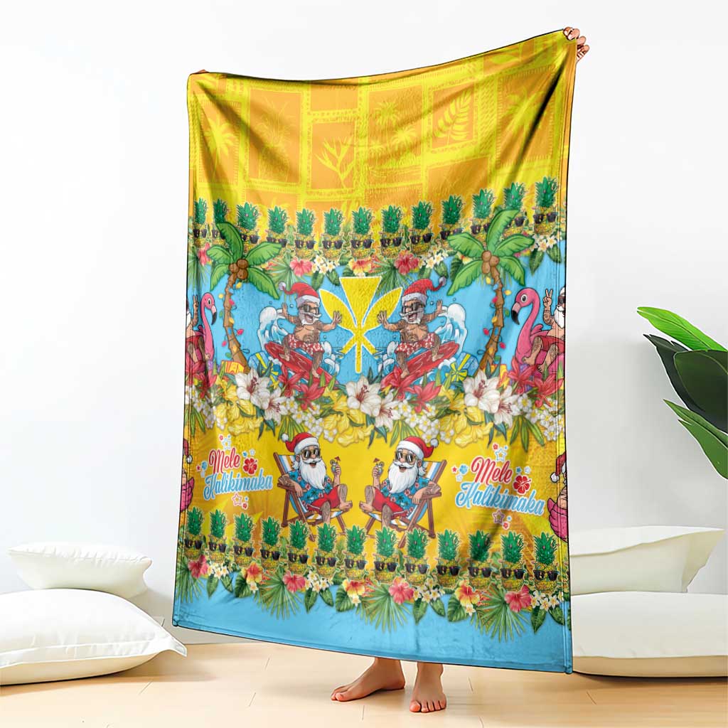 Hawaii Christmas Blanket Mele Kalikimaka Tropical Vibes LT05 - Polynesian Pride