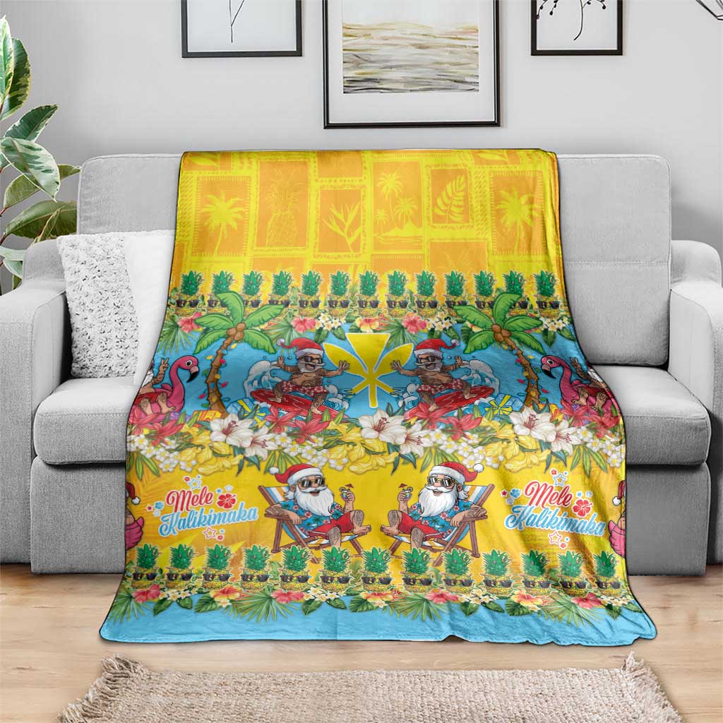 Hawaii Christmas Blanket Mele Kalikimaka Tropical Vibes LT05 - Polynesian Pride