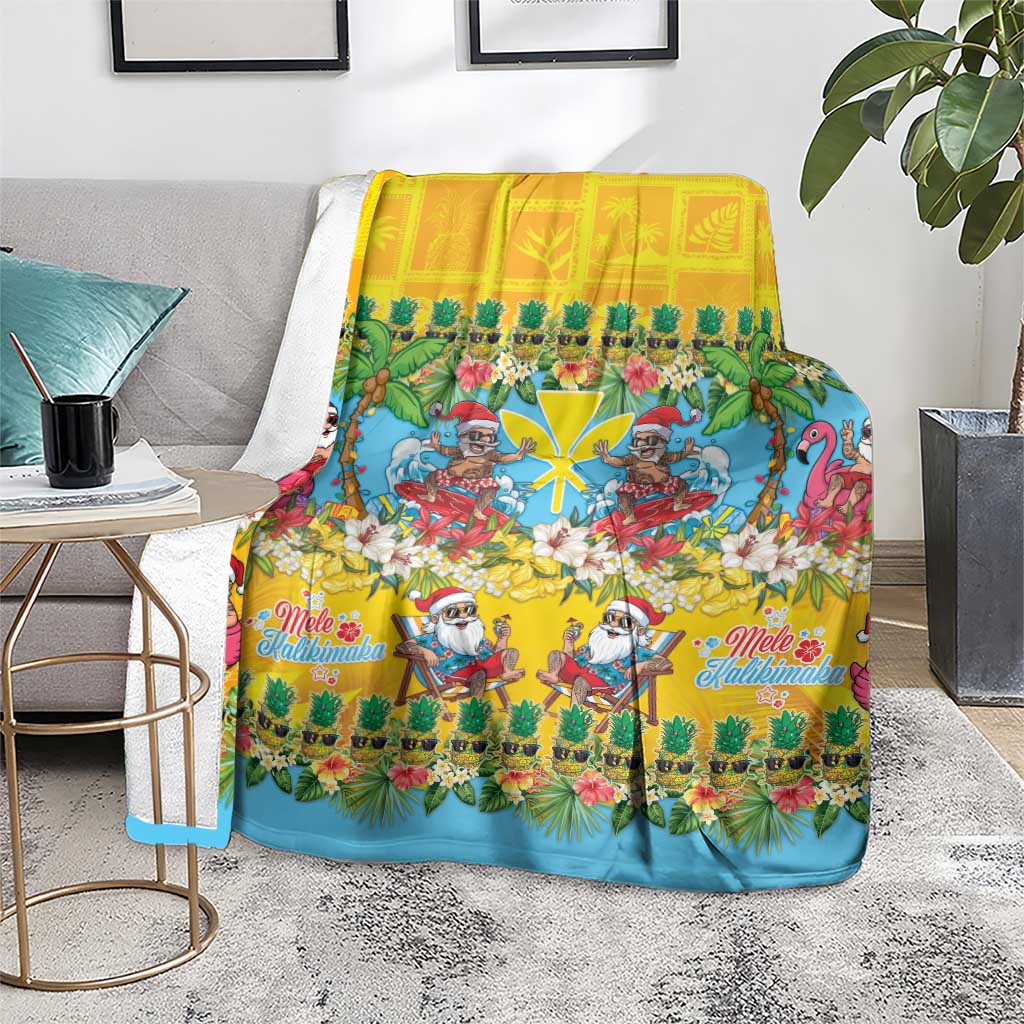 Hawaii Christmas Blanket Mele Kalikimaka Tropical Vibes LT05 - Polynesian Pride